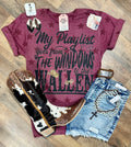 My Playlist Goes From The Window | Country Concert Graphic T-Shirt