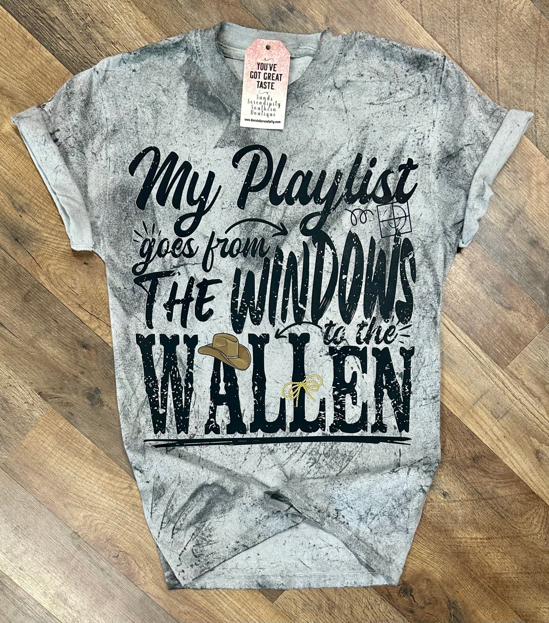My Playlist Goes From The Window | Country Concert Graphic T-Shirt