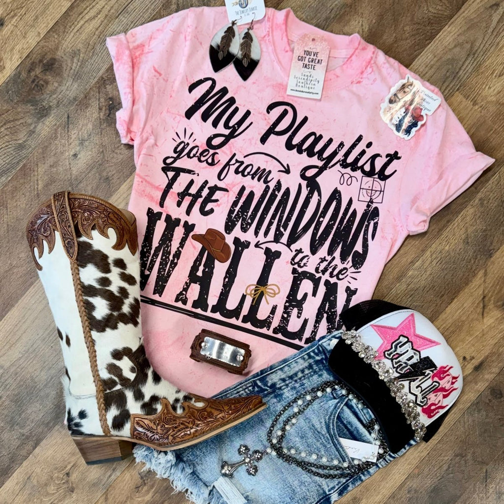 My Playlist Goes From The Window | Country Concert Graphic T-Shirt