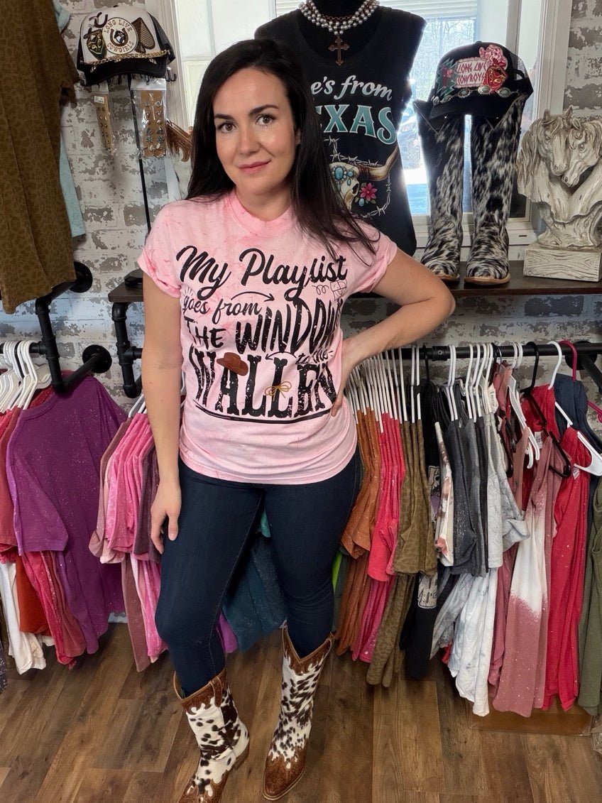 My Playlist Goes From The Window | Country Concert Graphic T-Shirt